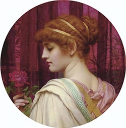 Chloris, a summer rose, tableau de John William Godward.