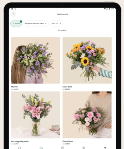 Application Interflora sur un ipad