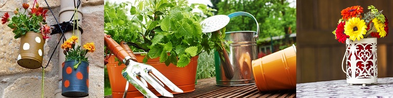 Cache-pots en métal