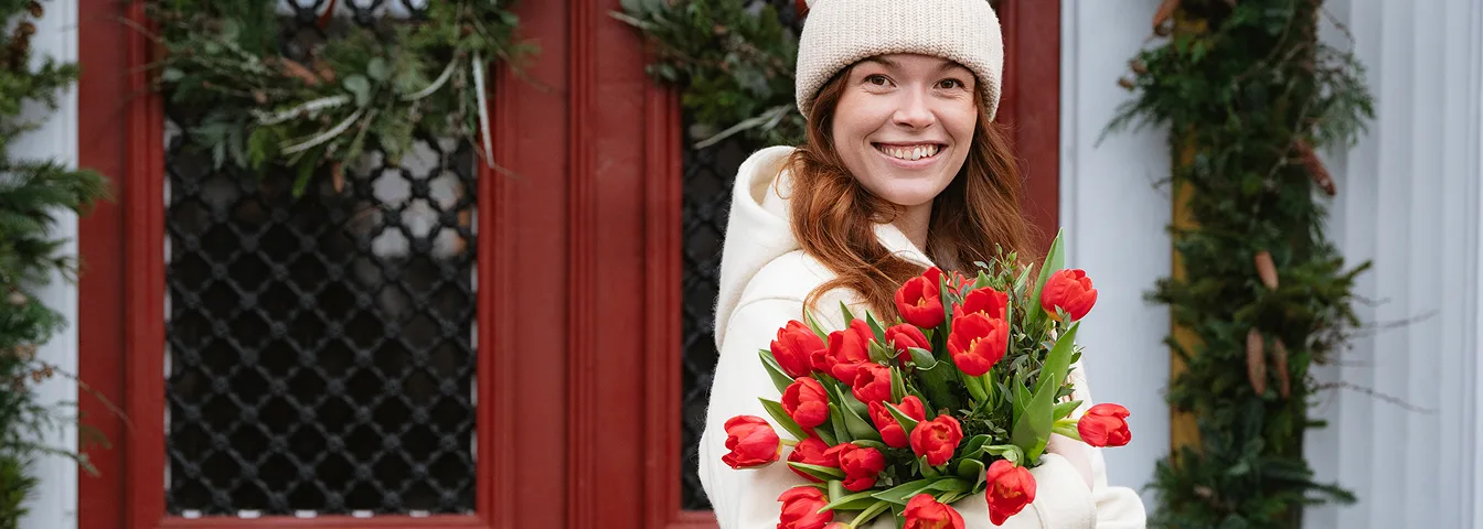 Fleurs d'hiver rouges