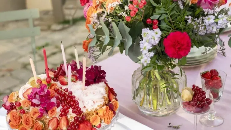 Deco anniversaire fleurie
