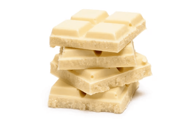 Carrés de chocolat blanc