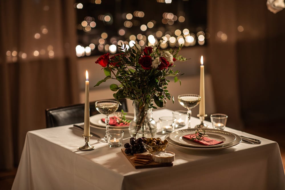 Dîner aux chandelles de Saint-Valentin