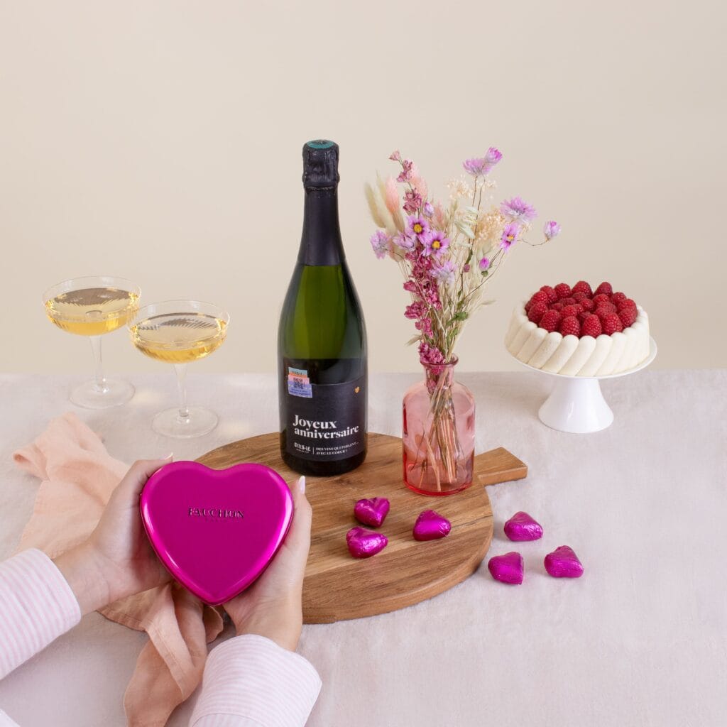 coffret fleurs et chocolats Fauchon