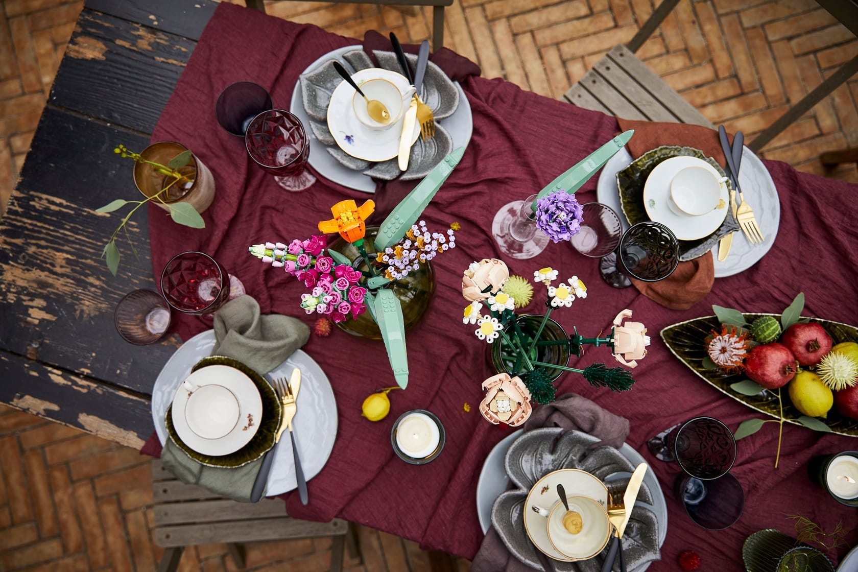 créer bouquets diy lego