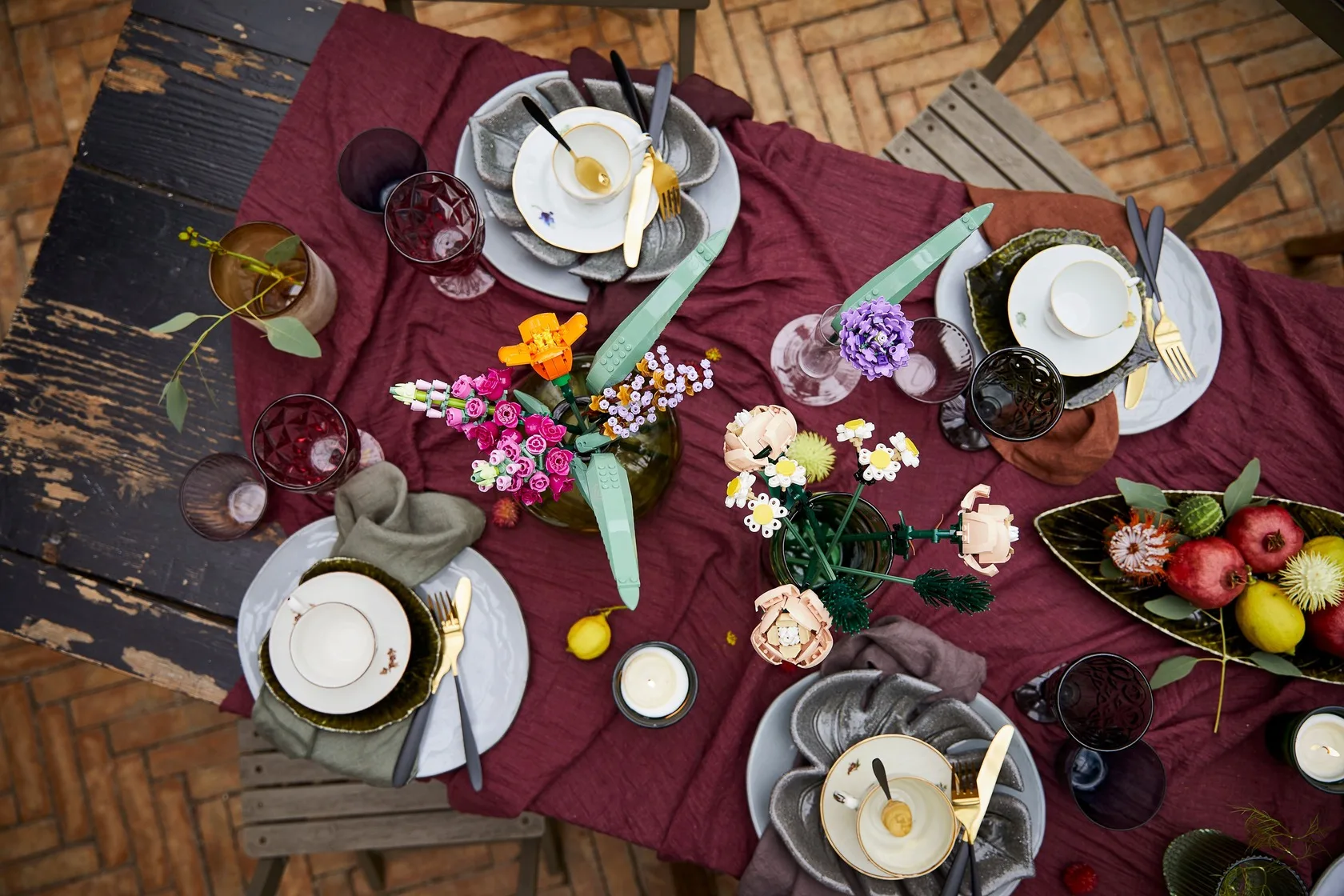 créer bouquets diy lego