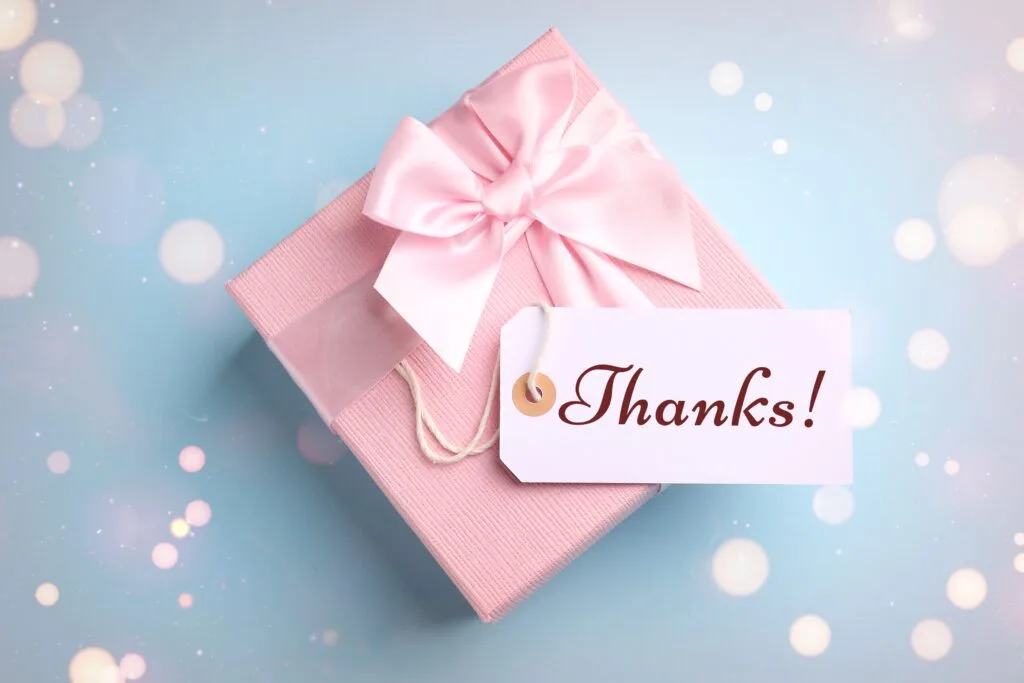 remercier pour un cadeau carte