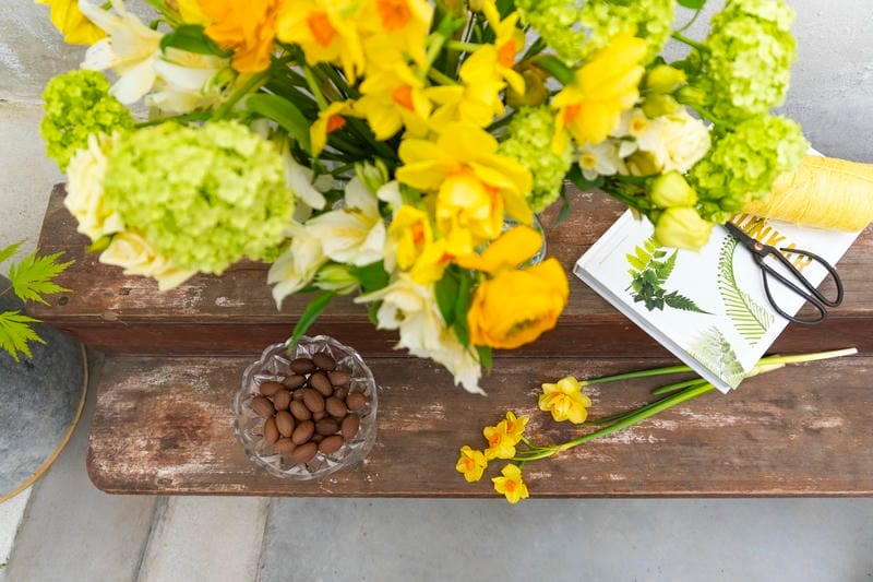 Des fleurs et du chocolat