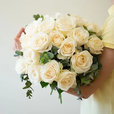 Bouquet de roses blanches