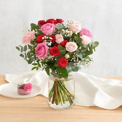 Bouquet de roses multicolore