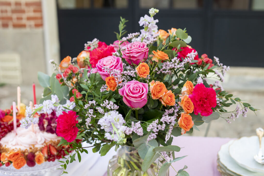 Bouquet colore anniversaire