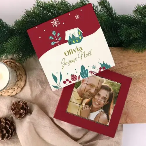 Carte de Noël en chocolat