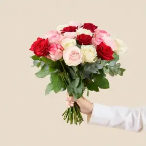 Bouquet de roses 100% Fleurs de France