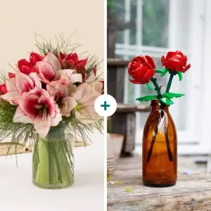 Duo Amaryllis et roses LEGO®