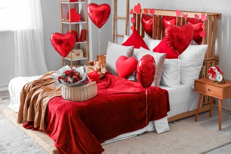 Lit romantique pour la Saint Valentin