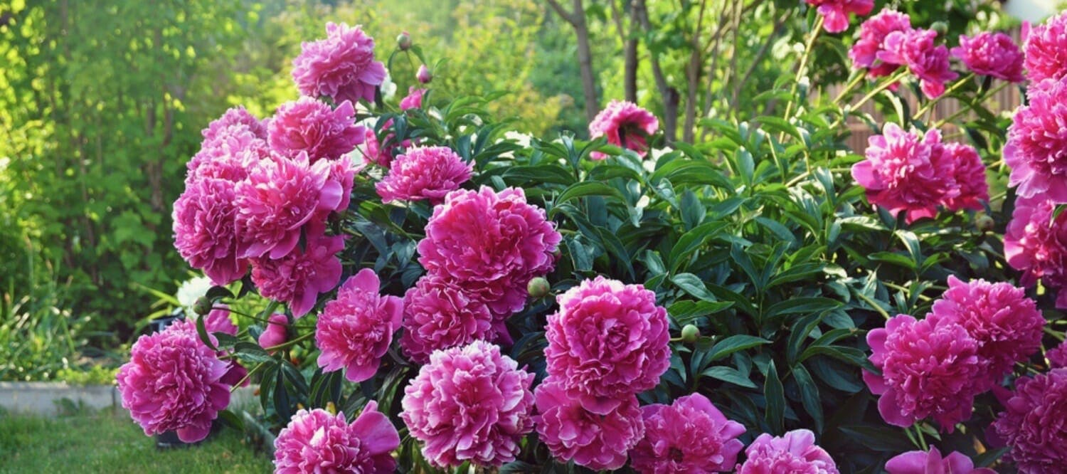 Pivoines herbacées roses