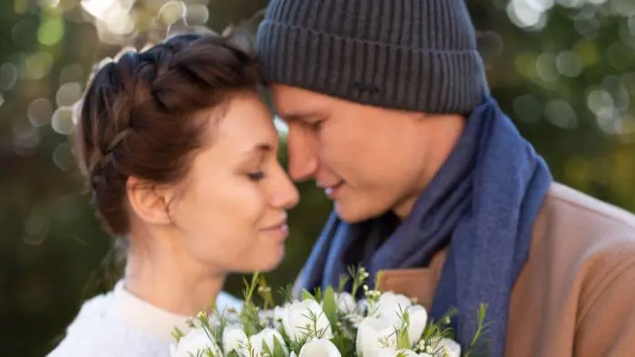 Voeux de noël romantiques