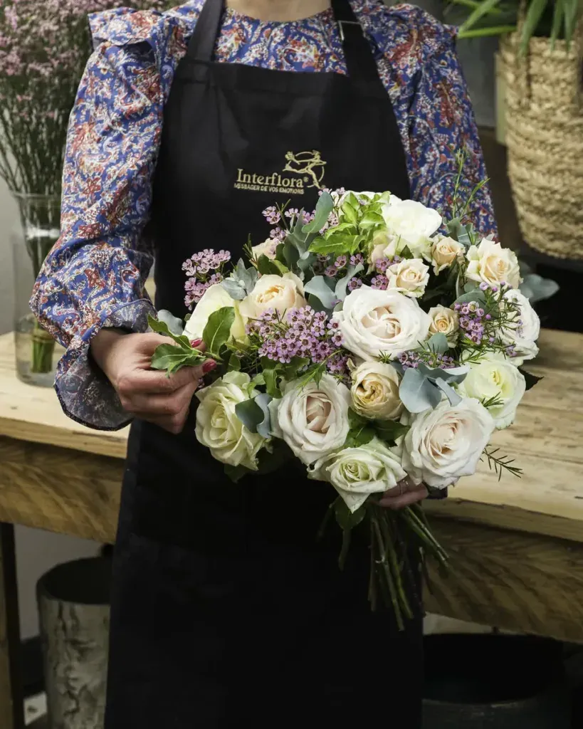 Bouquet pastel fleuriste reseau interflora
