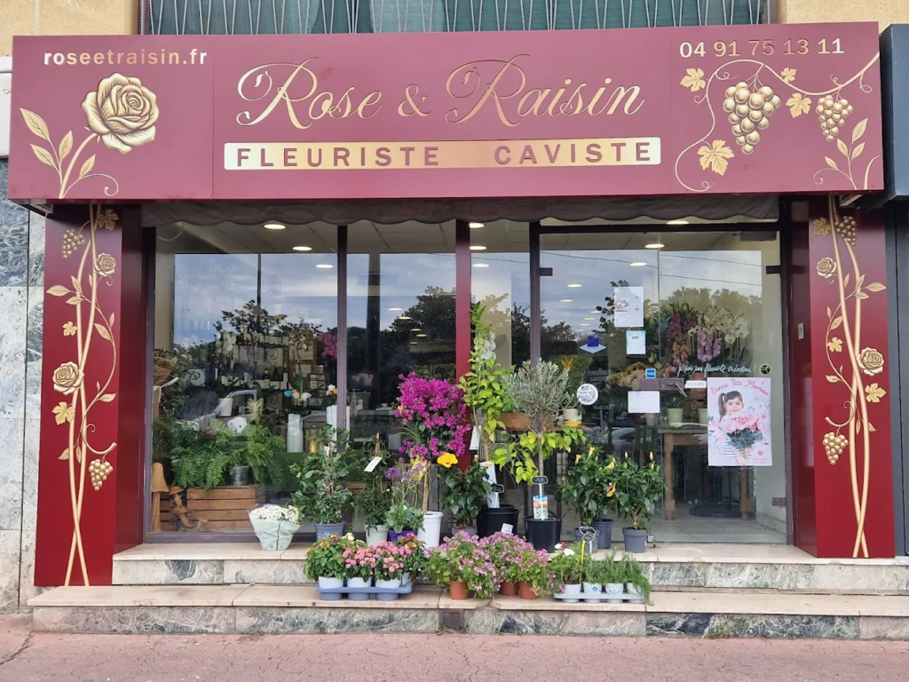 Rose et raisin