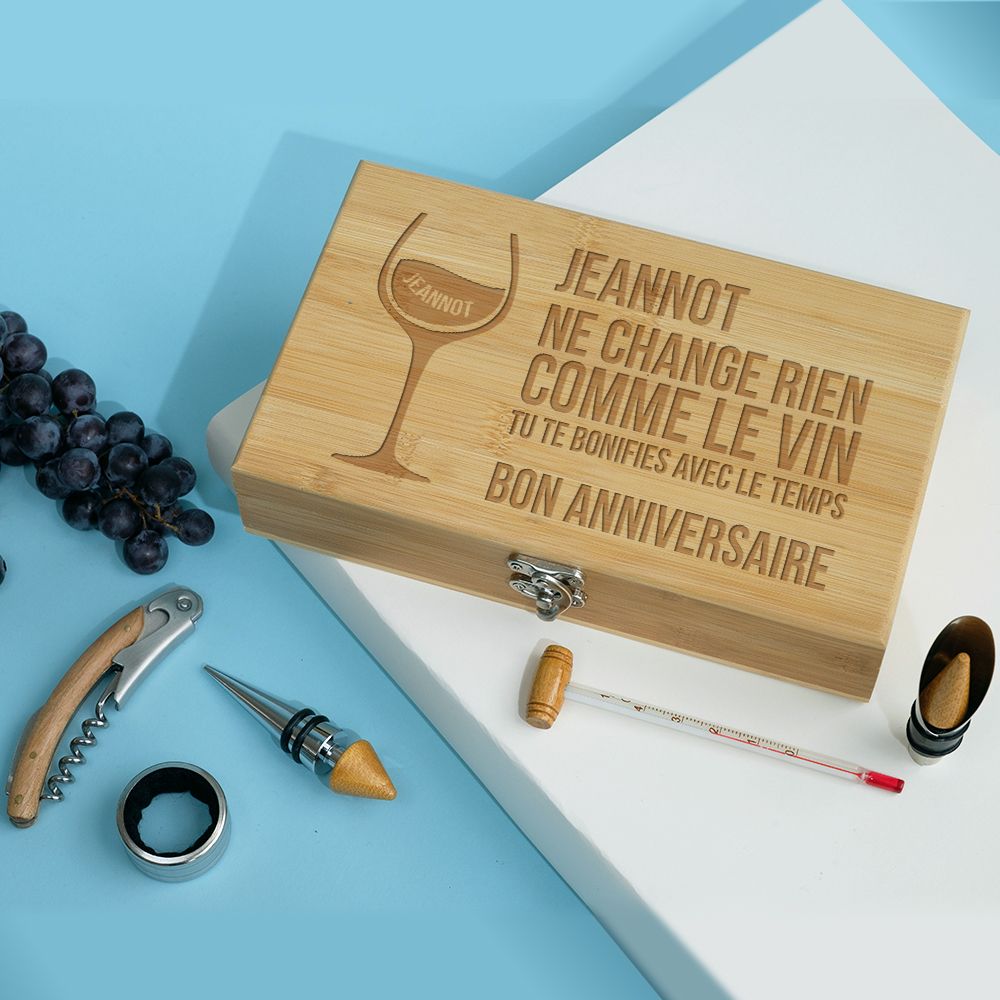 Coffret sommelier personnalisé - 5 accessoires