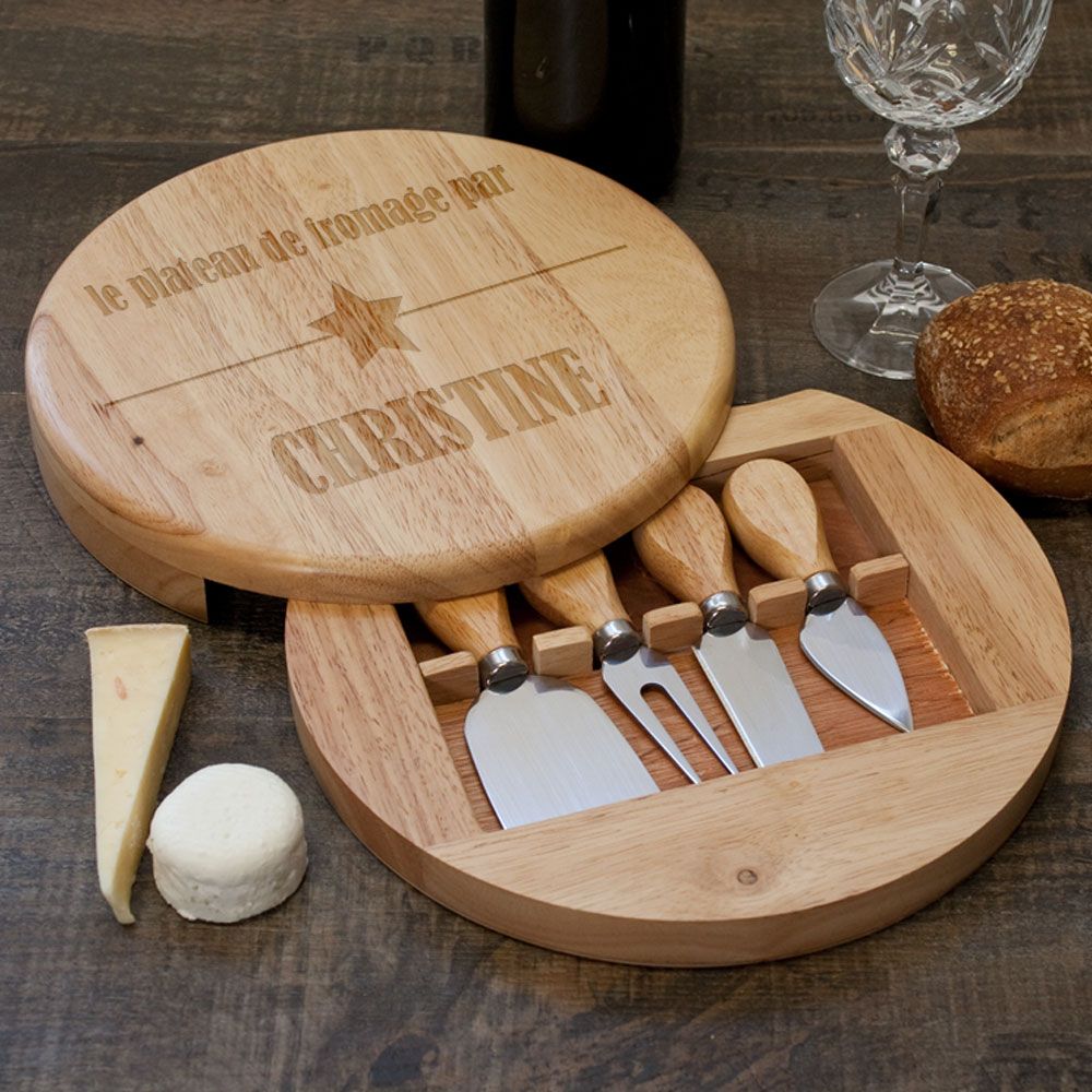 Set à fromage personnalisé en bois