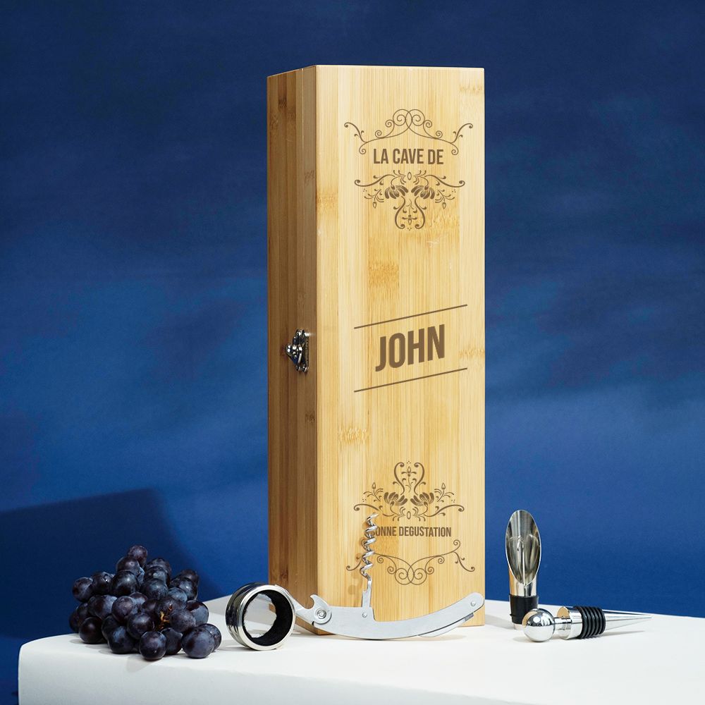 Coffret sommelier personnalisé - 4 accessoires