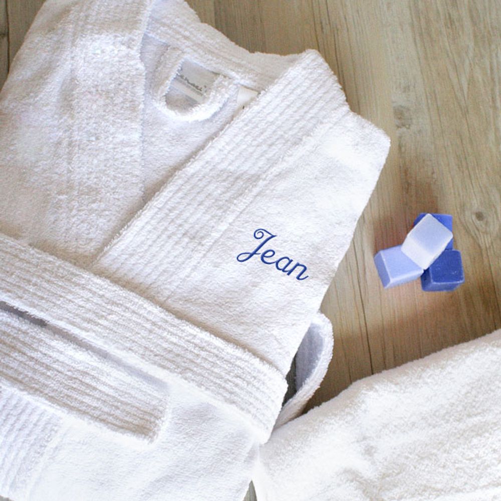 Peignoir brodé personnalisé pour homme