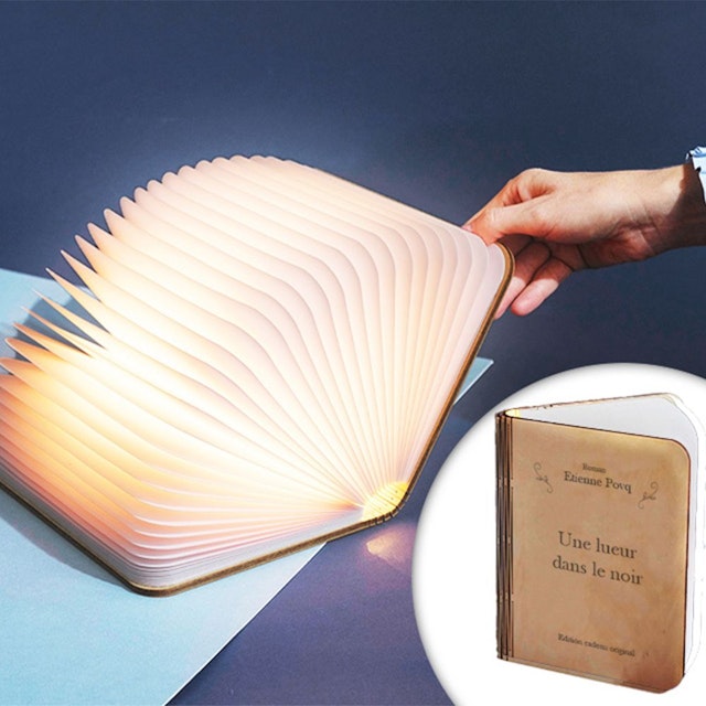 Lampe livre lumineux personnalisé gravé