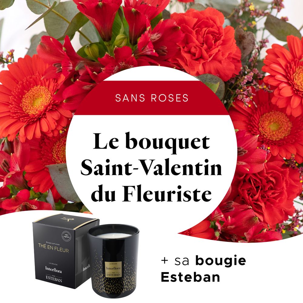 Le bouquet Saint Valentin du fleuriste & Amandes au chocolat