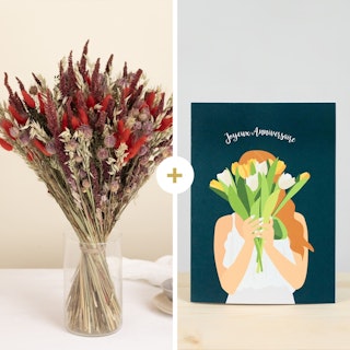 Lovely Carmin et sa carte Joyeux Anniversaire
