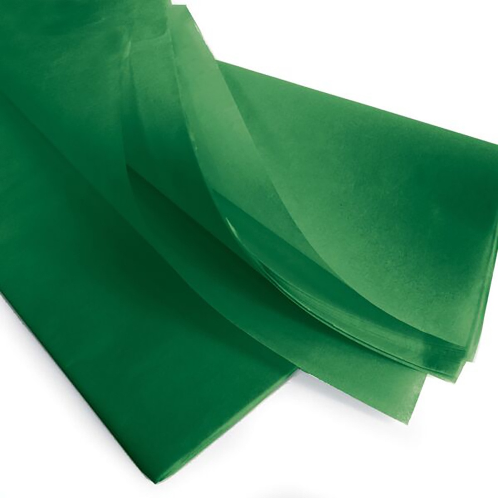 Feuilles de papier de soie - Vert - Lot 60 feuilles