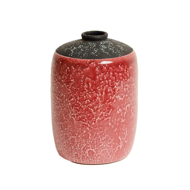 Vase - Ø14 H21cm Terre Cuite Mauve