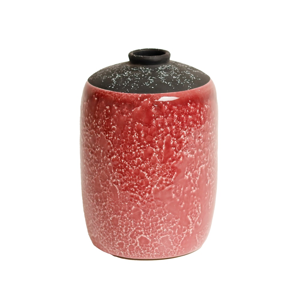 Vase - Ø14 H21cm Terre Cuite Mauve