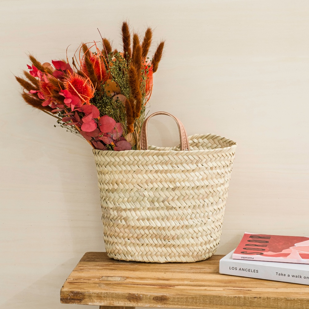 Panier en osier bohème