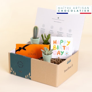 Coffret cadeau anniversaire plante