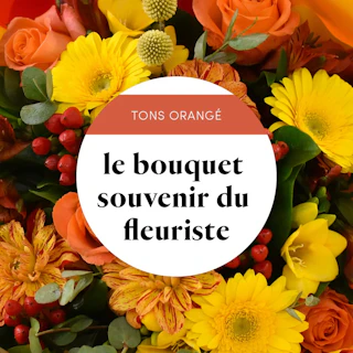 Bouquet du fleuriste jaune orangé