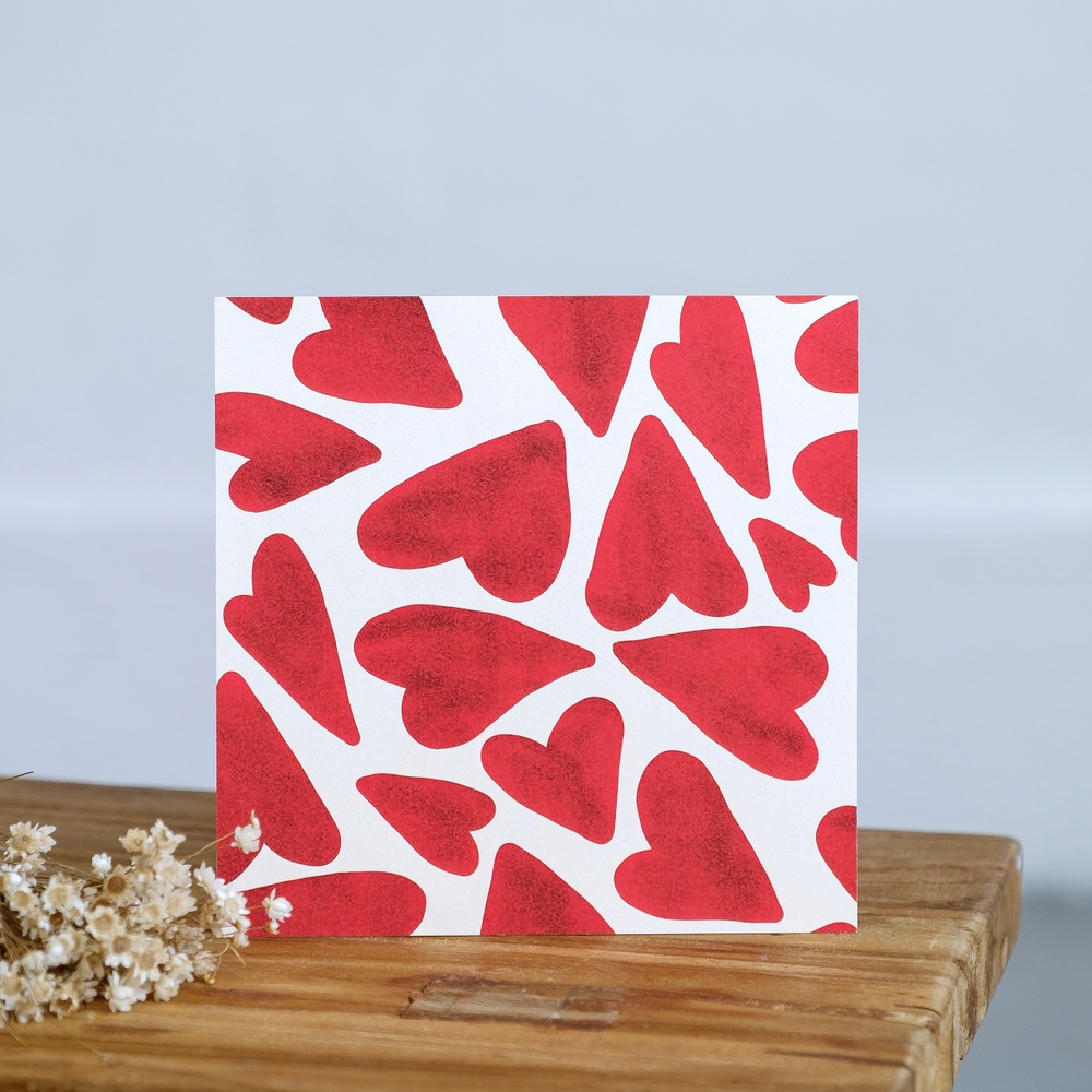 Petit coeur et sa carte message Je t'aime