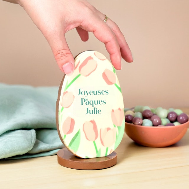 Demi Oeuf en chocolat personnalisé