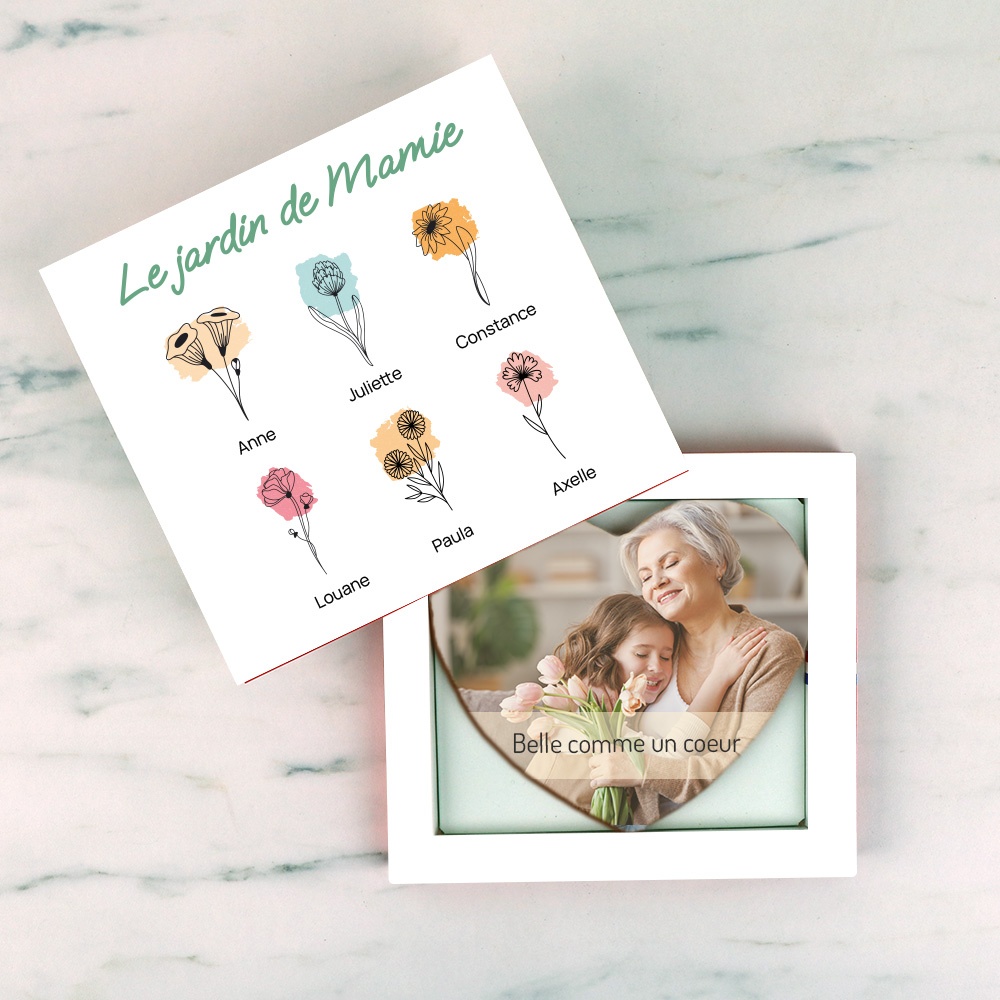 Maxi cœur chocolat pesonnalisé - Jardin de mamie