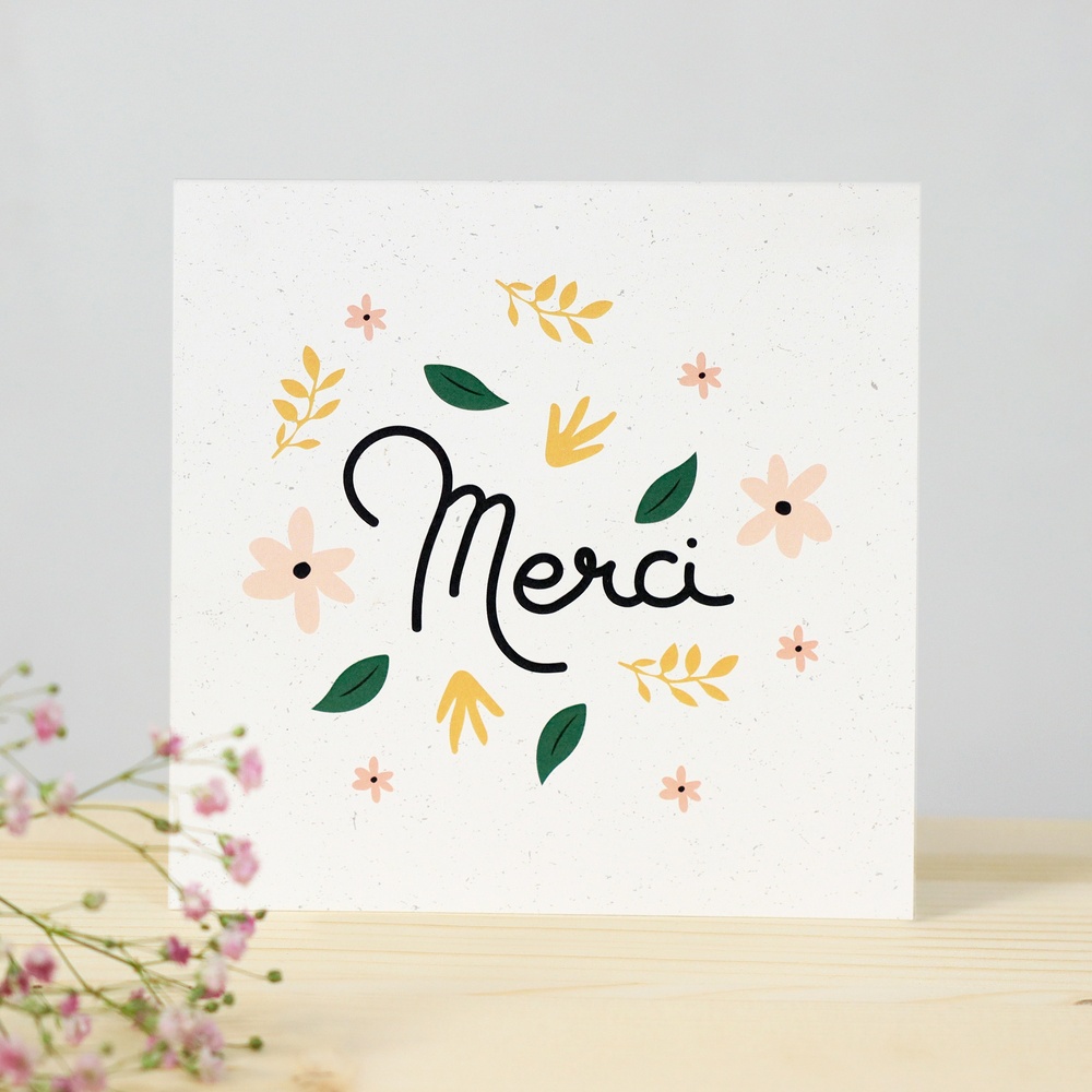 Chocolats et sa carte message merci