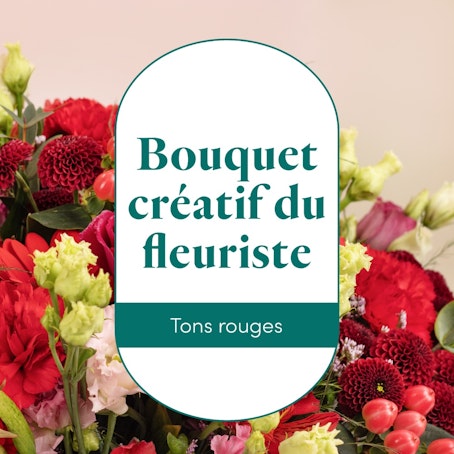 Le bouquet créatif du fleuriste rouge
