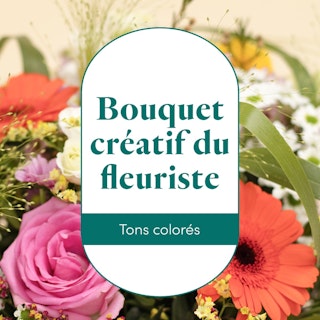 Le bouquet créatif du fleuriste multicolore