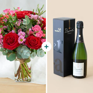 Eclat de rose et son champagne
