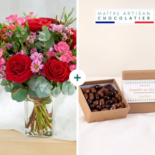 Eclat de rose et ses amandes au chocolat