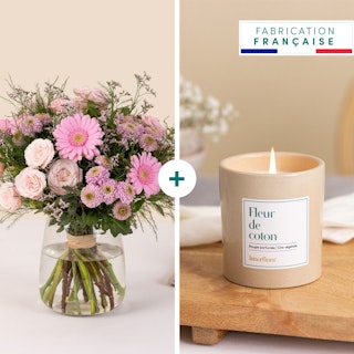 Plaisir fleuri et sa bougie parfumée
