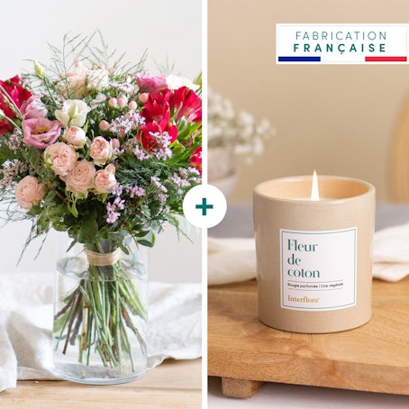 Joyeux anniversaire et sa bougie parfumée