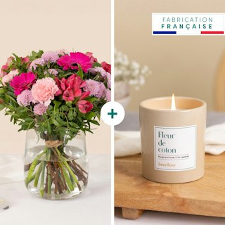 Douceur poudrée et sa bougie parfumée
