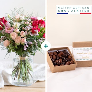 Joyeux anniversaire et ses amandes au chocolat