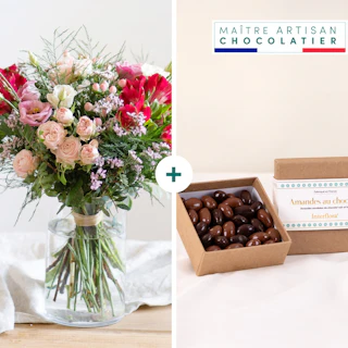 Joyeux anniversaire et ses amandes au chocolat