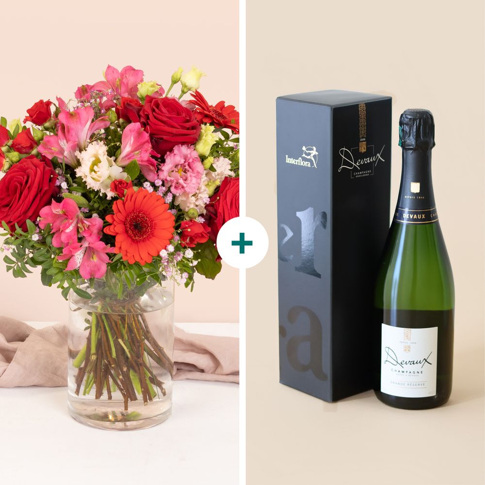 Amour floral et son champagne